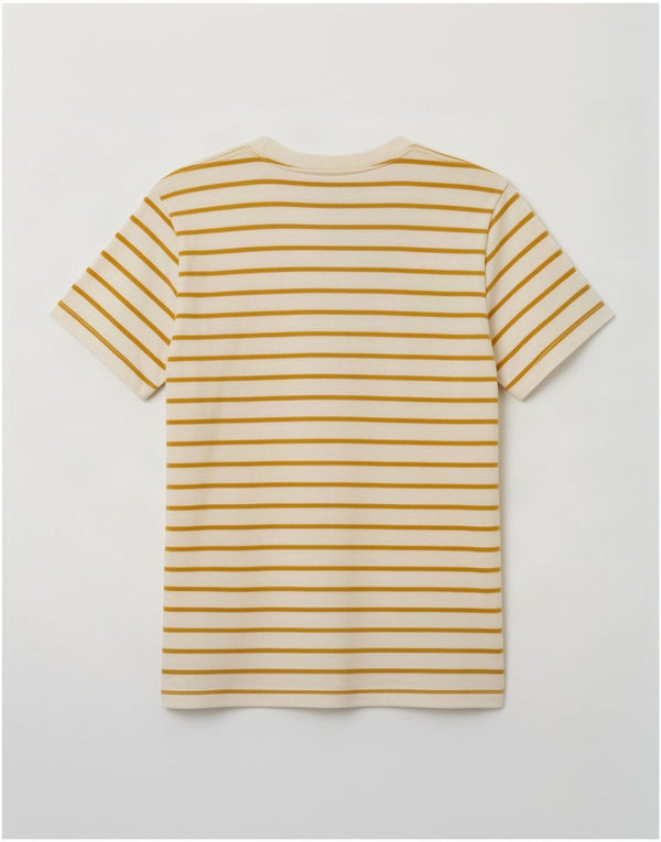 Joules Top da donna a maniche lunghe UK 18 XL Cotone a righe bianche