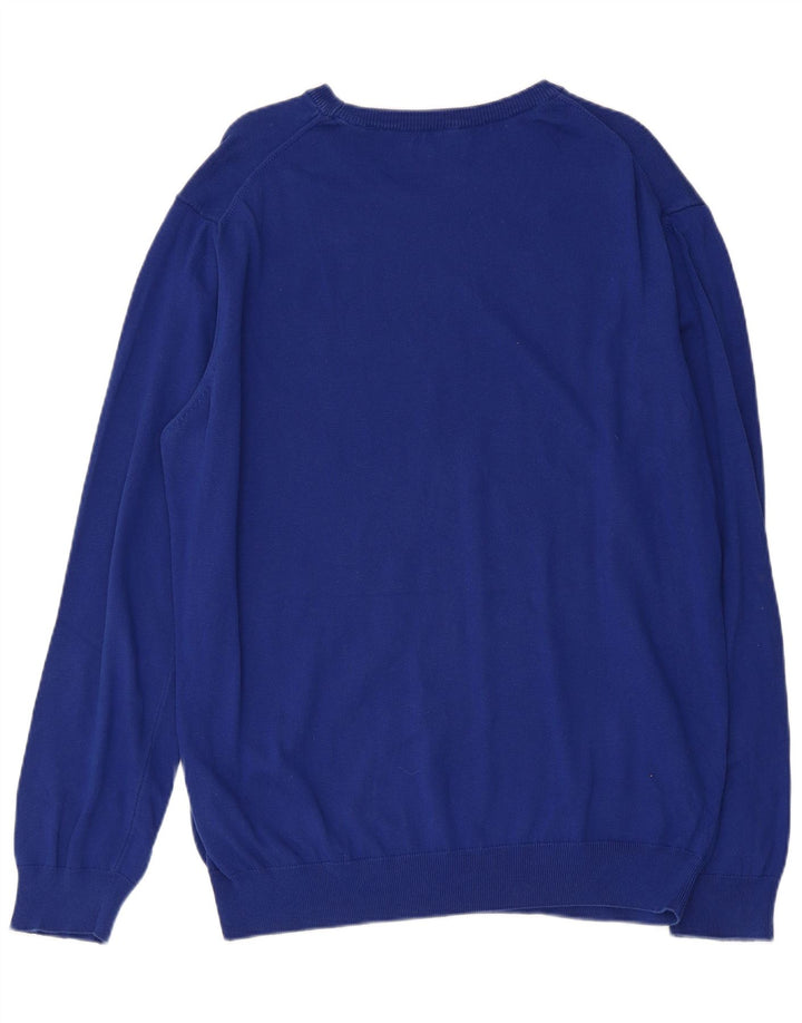 GANT Maglione da uomo con scollo a barca XL in cotone blu