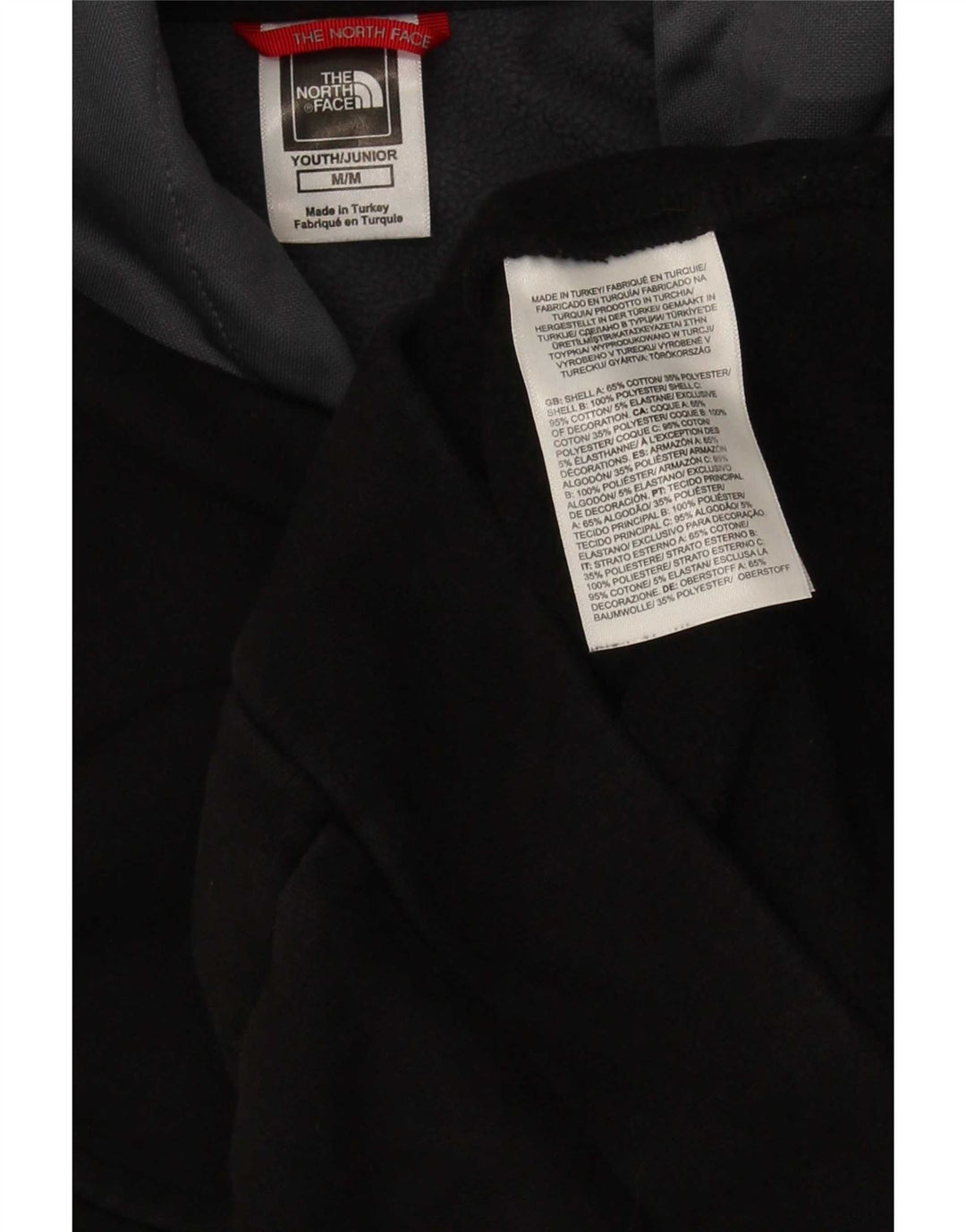 Felpa con cappuccio grafica per ragazzi The North Face 9-10 anni media nera