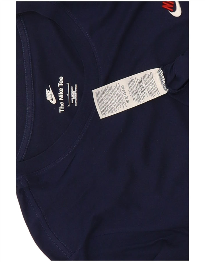 T-shirt da uomo Nike Top Large in cotone blu navy
