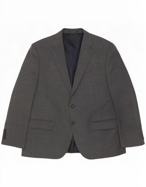 Giacca blazer a 2 bottoni da uomo Marks & Spencer taglia 44 2XL lana vergine grigia