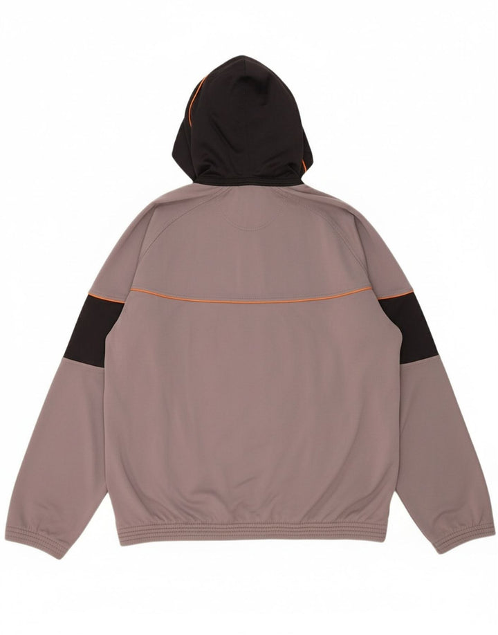 CHAMPION Mens Hooded Tracksuit Top Jacket Large Grey Colourblock