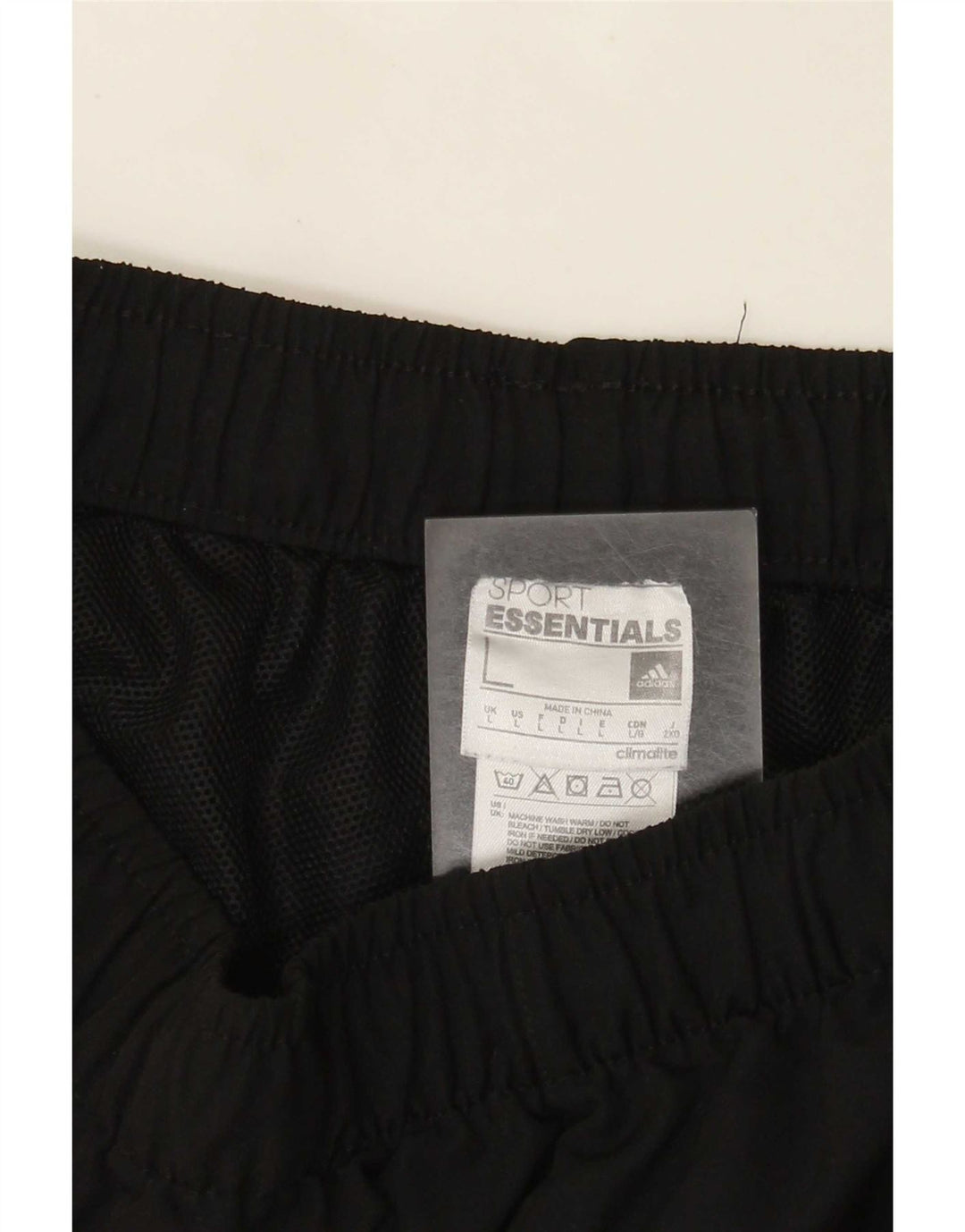 Pantaloncini sportivi Adidas Climalite da uomo grandi in poliestere nero