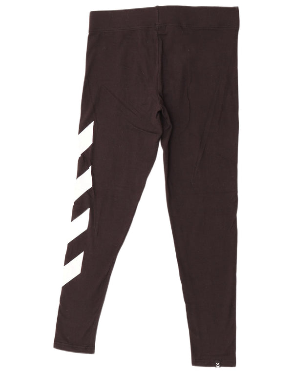 Leggings grafici da donna Hummel UK 14 cotone color block medio nero