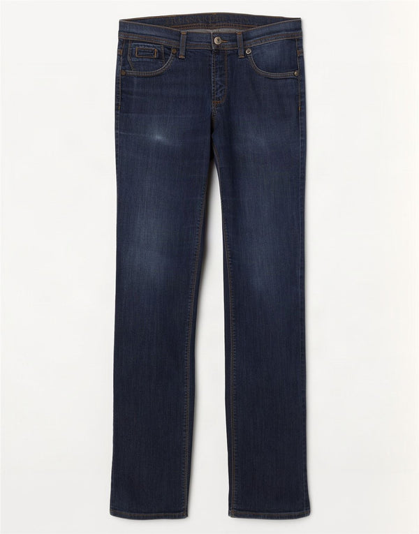 Jeans Dritti Donna Trussardi W30 L32 Blu Navy Cotone