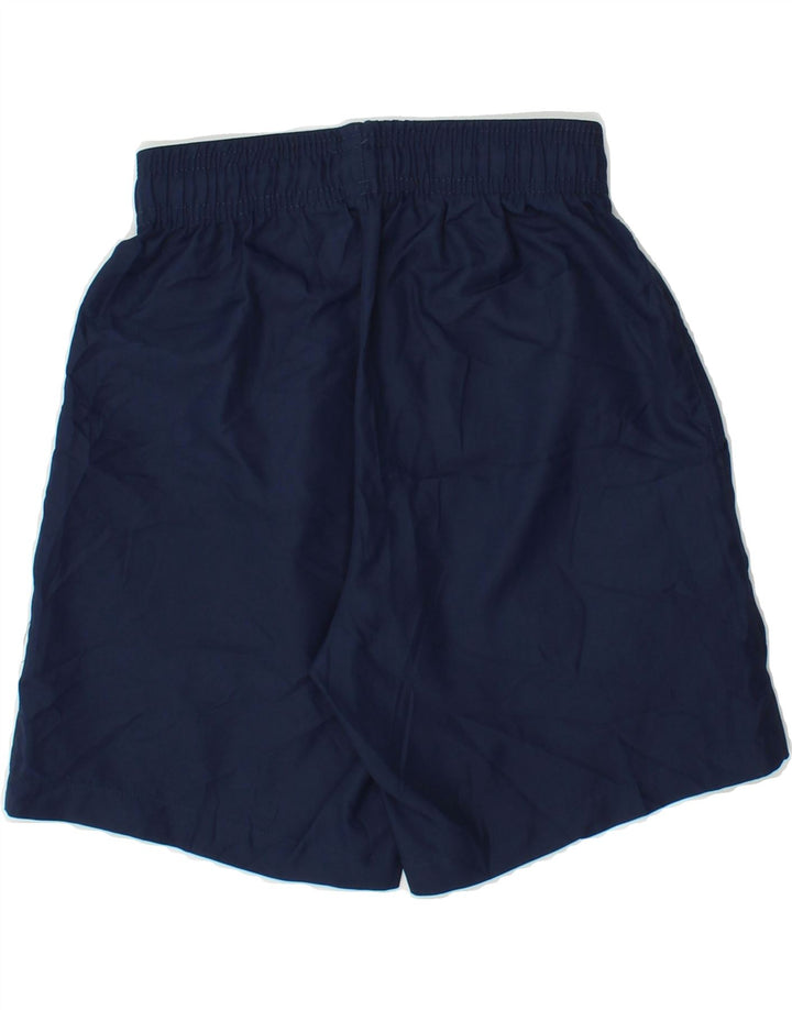ASICS Boys Graphic Sport Shorts 7-8 Years  Navy Blue Polyester Vintage Asics and Second-Hand Asics from Messina Hembry 