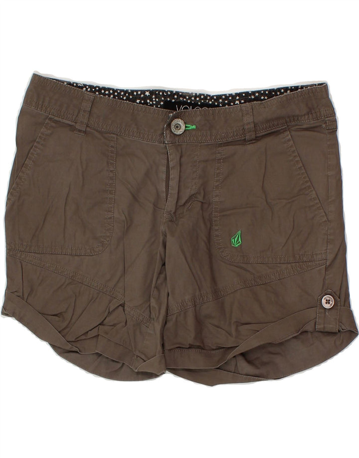 VOLCOM Womens Chino Shorts US 0 XS W30 Grey Cotton Vintage Volcom and Second-Hand Volcom from Messina Hembry 
