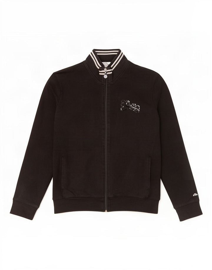 Giacca da tuta da donna Ellesse UK 14 cotone nero medio