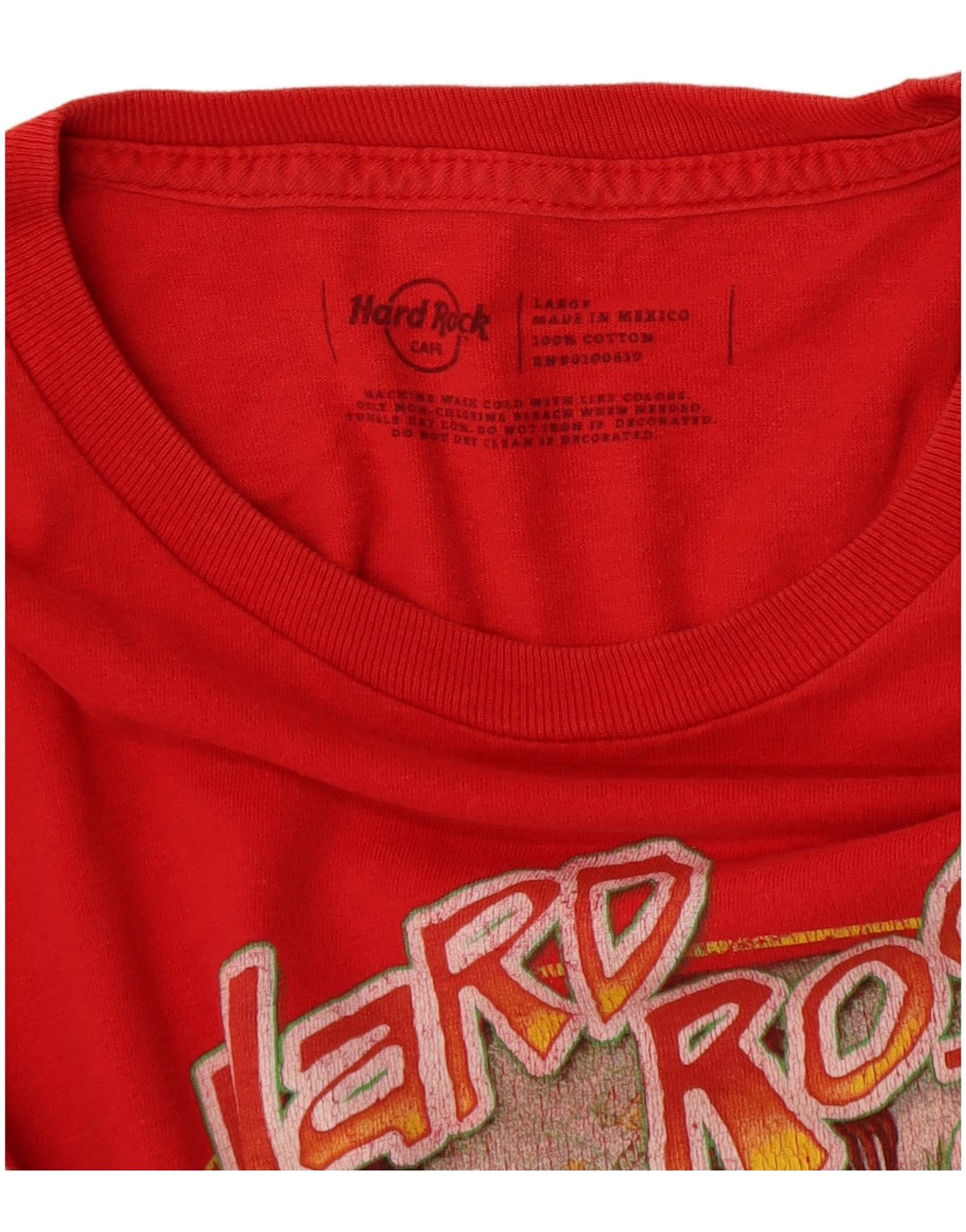 T-shirt grafica da uomo Hard Rock Cafe, grande, in cotone rosso