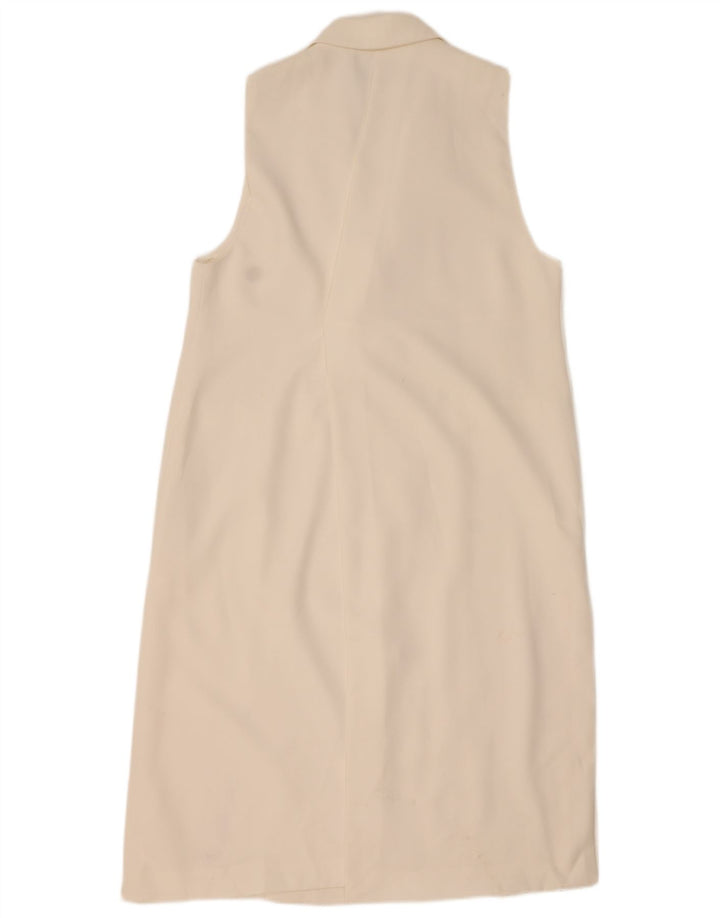 Soprabito senza maniche da donna ZARA UK 20 2XL poliestere bianco