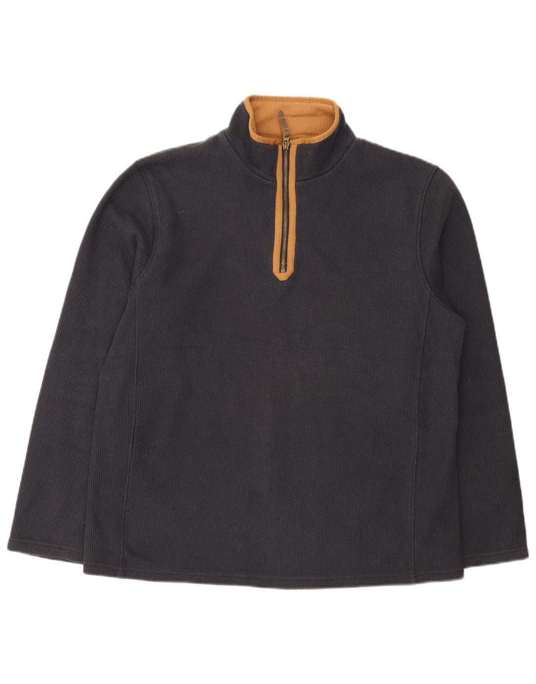 Felpa da uomo con collo con zip Mountain Warehouse, grande, in cotone blu navy