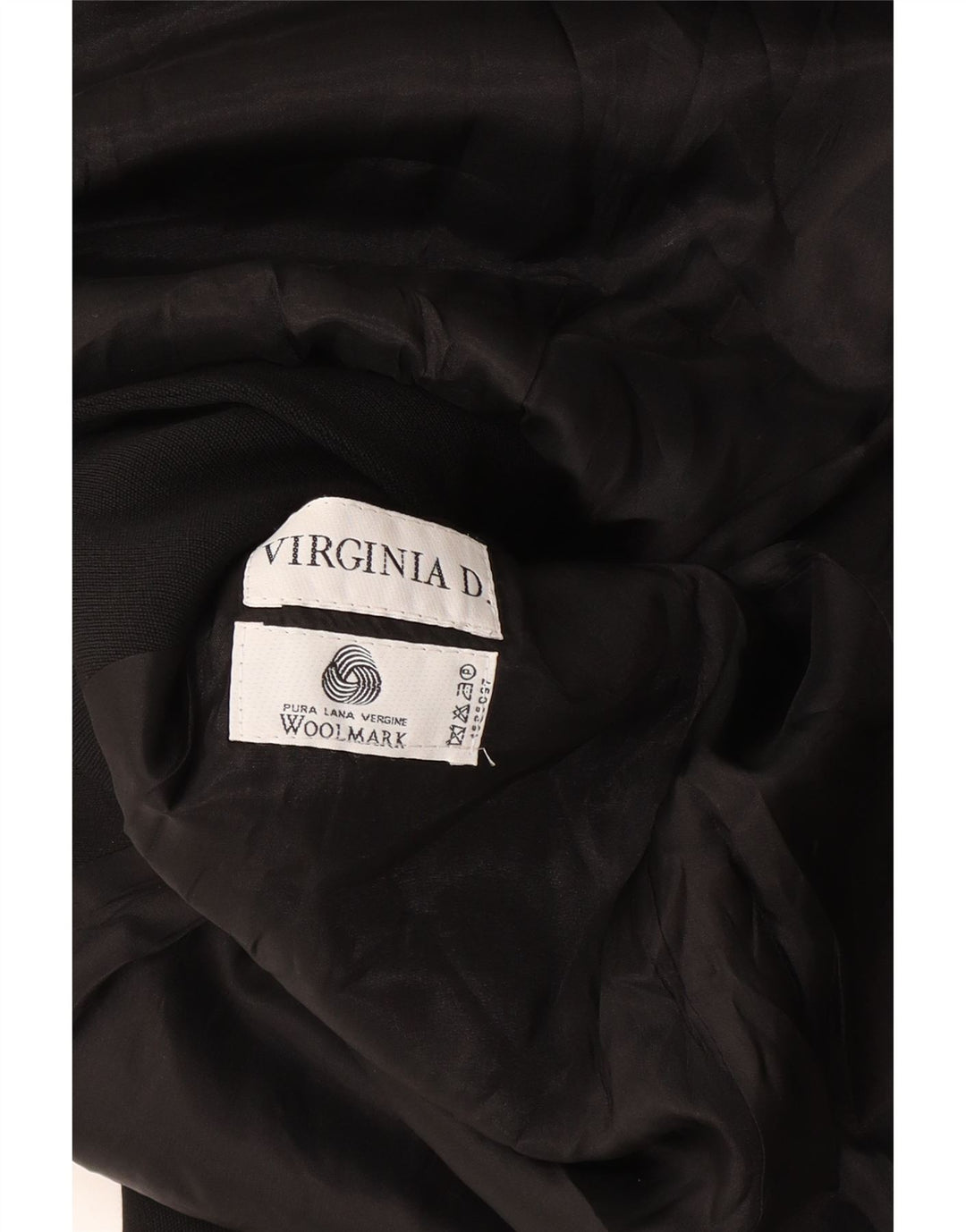 Giacca blazer vintage da donna lunga a 4 bottoni UK 14 media nera