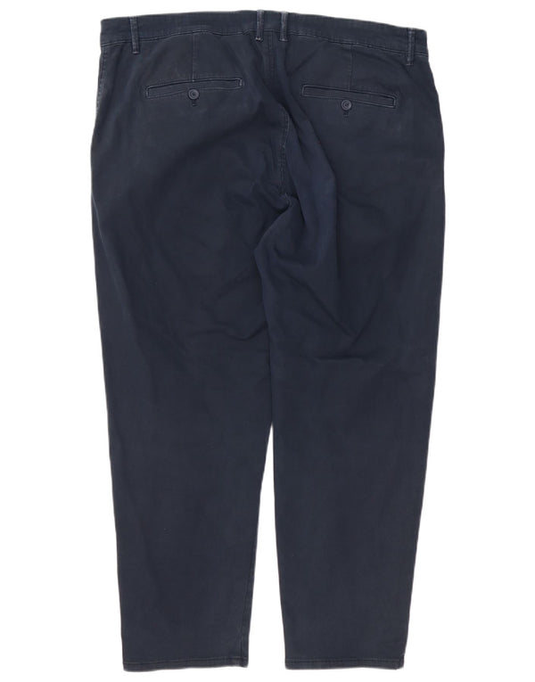 Pantaloni chino con pegging da uomo Zara EU 44 Large W34 L28 Blu navy