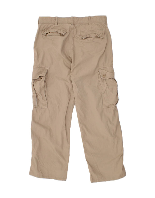 BANANA REPUBLIC Mens Straight Cargo Trousers W31 L27 Beige Cotton