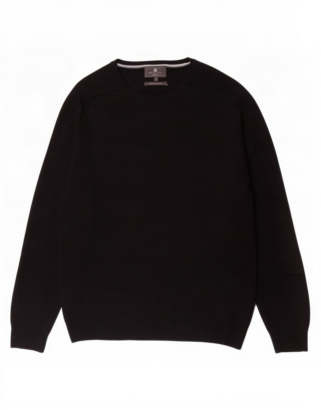 Marks & Spencer Maglione da uomo con scollo a barca vestibilità regolare, grande lana nera