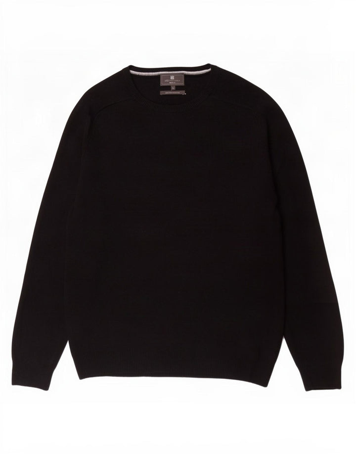 Marks & Spencer Maglione da uomo con scollo a barca vestibilità regolare, grande lana nera