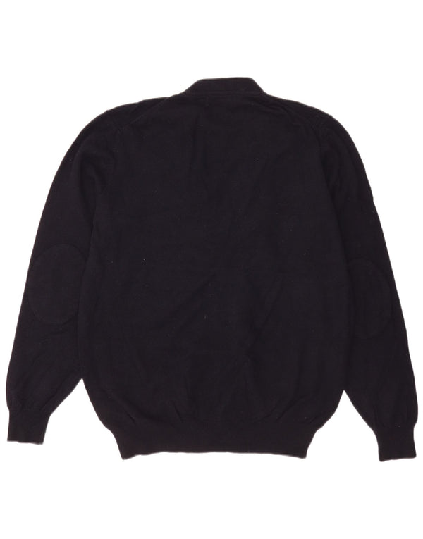 Maglione cardigan da uomo Massimo Dutti XL in lana blu navy