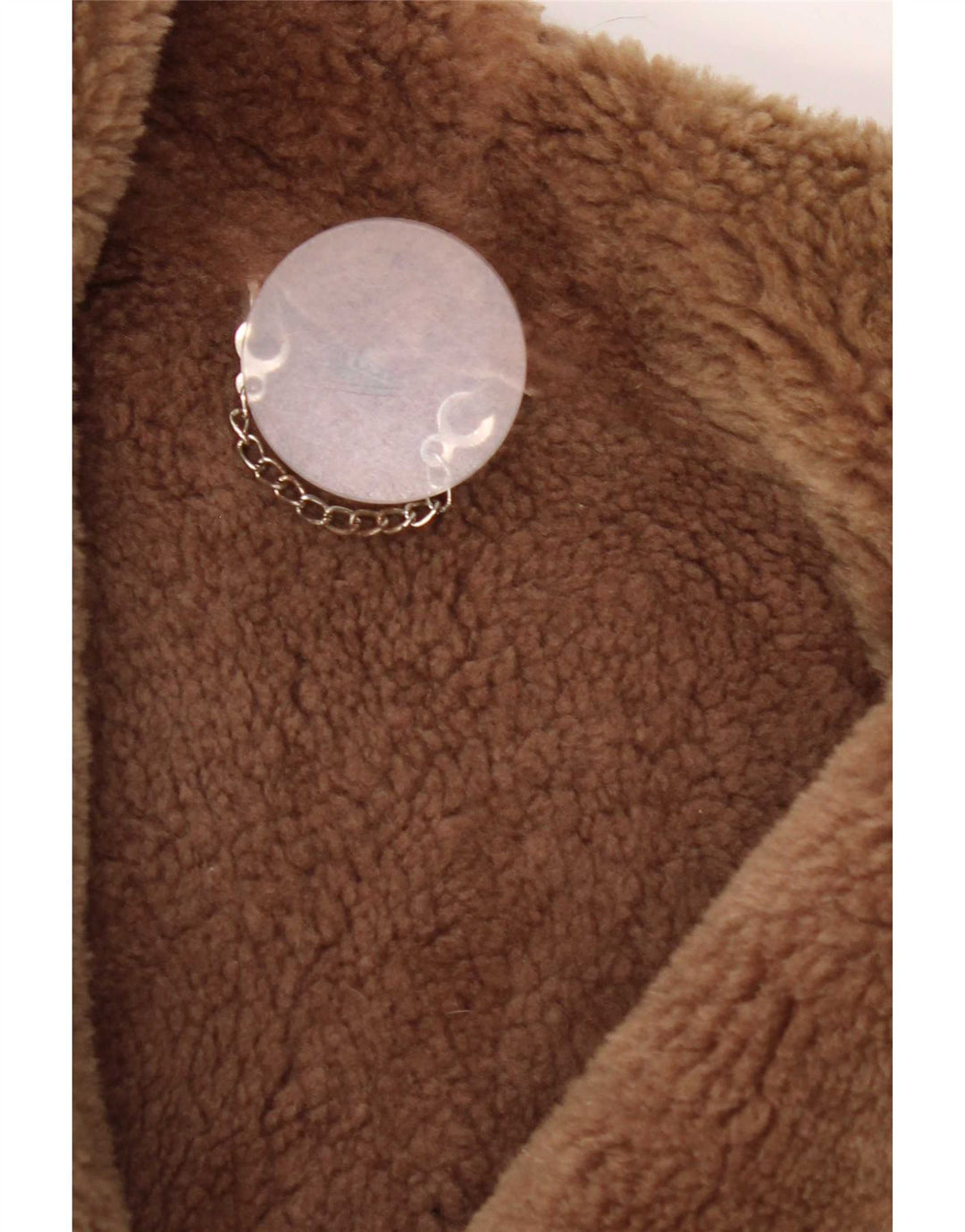 Giacca in shearling vintage da donna UK 14 Marrone medio