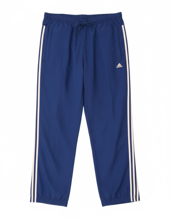 Pantaloni da tuta da uomo Adidas Joggers UK 42/44 Large Blu Poliestere