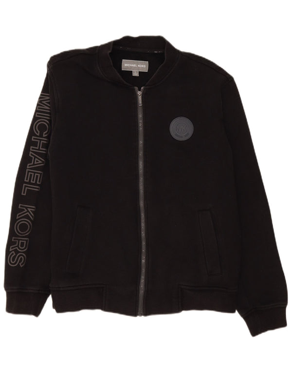 Michael Kors Mens Graphic Tracksuit Top Jacket Large Black Cotton