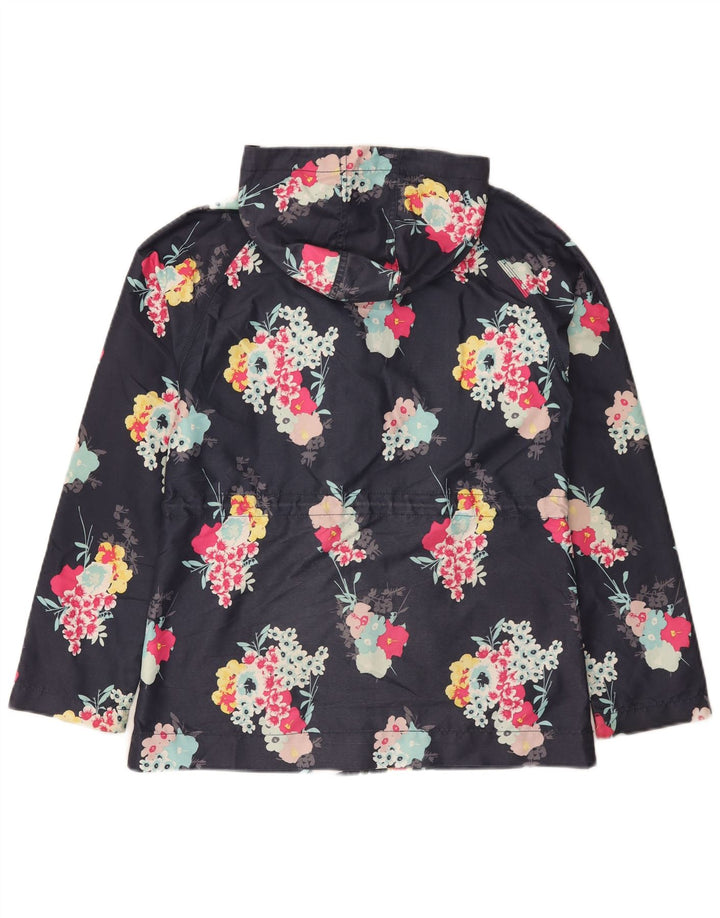 Giacca antipioggia con cappuccio da donna Animal UK 8 Small Poliestere floreale blu navy