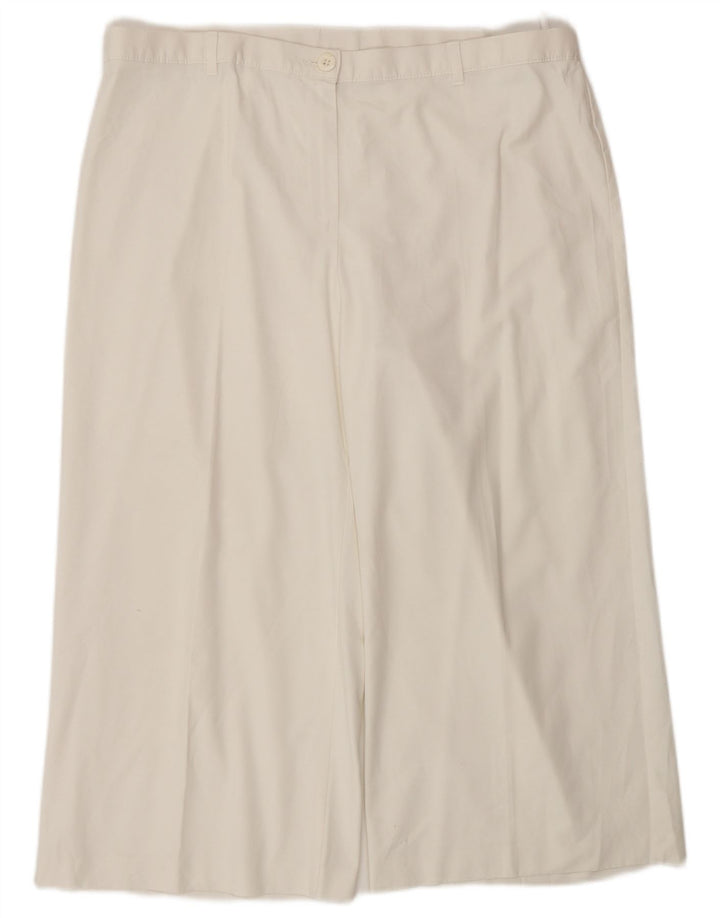 Pantaloni Capri a vita alta da donna Marks & Spencer W38 L22 bianchi