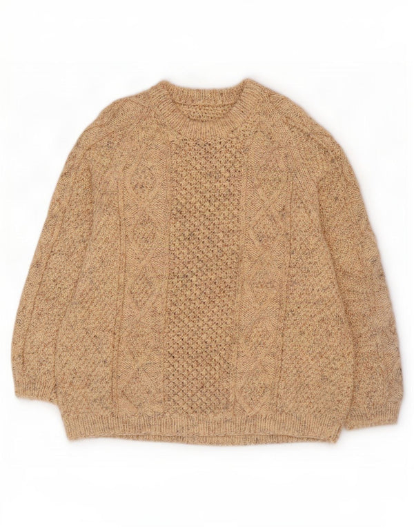 Maglione maglione girocollo da uomo vintage 2XL Beige