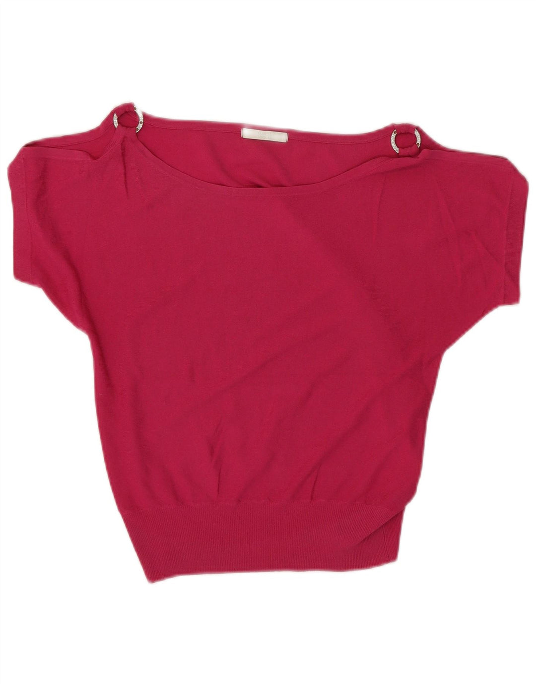 Marks & Spencer Top corto con spalle scoperte da donna in camicetta UK 10 piccolo rosa