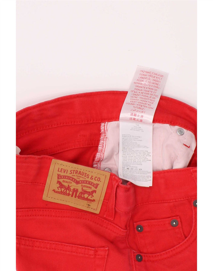 Levi's Ragazzi 511 Pantaloncini di jeans 13-14 anni W28 Cotone rosso