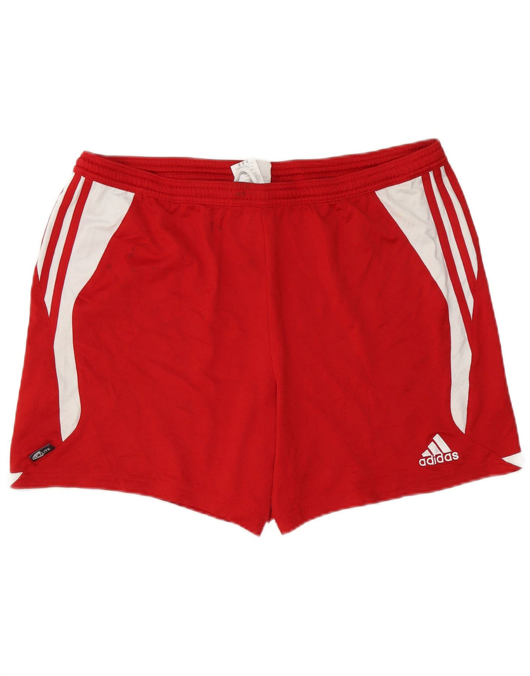 Pantaloncini sportivi Adidas Climalite da uomo XL Rosso Colourblock in poliestere
