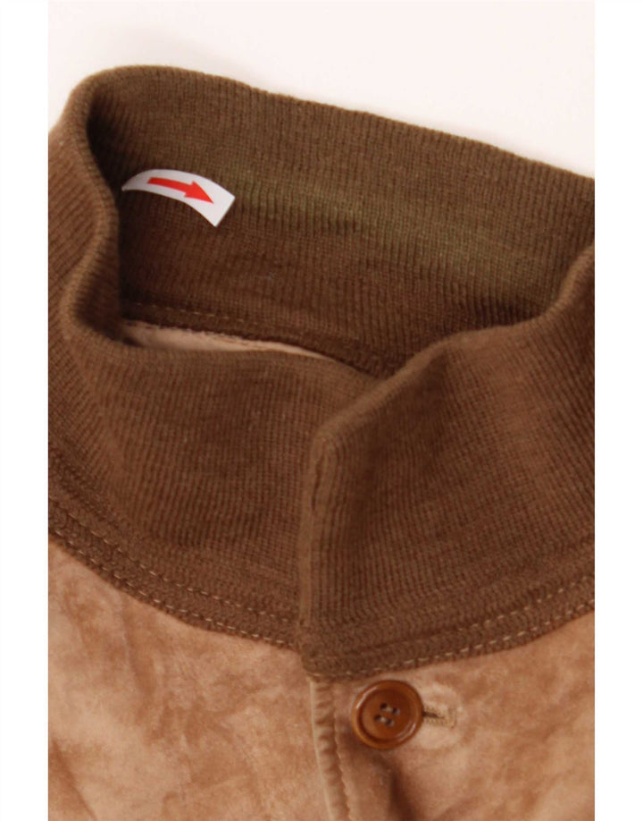 Giacca vintage in pelle scamosciata da uomo UK 38 Marrone medio