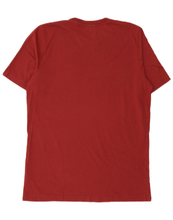 T-shirt grafica da uomo ADIDAS Top grande in cotone rosso
