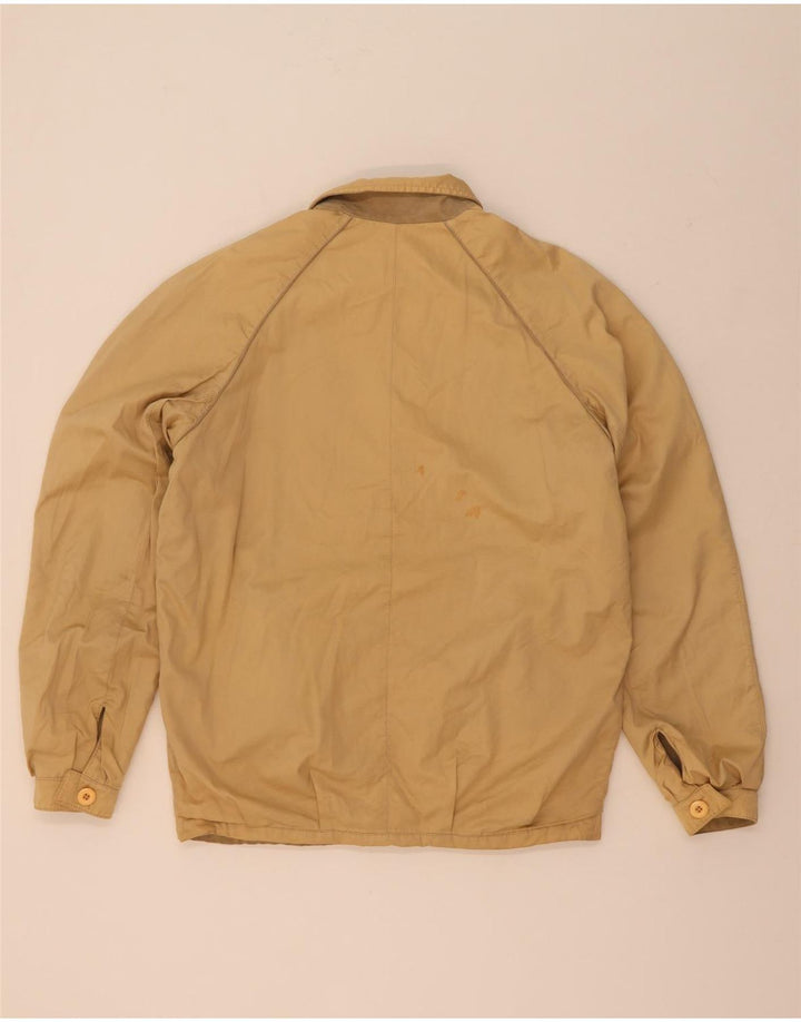 Giacca vintage reversibile in pelle scamosciata da uomo IT 48 in pelle beige medio