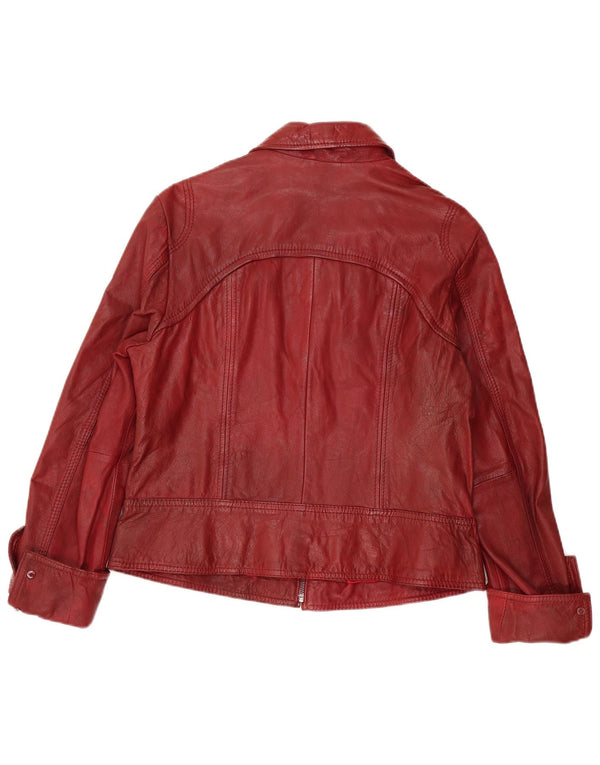 Giacca in pelle da donna Kapalua UK 16 Grande pelle bordeaux