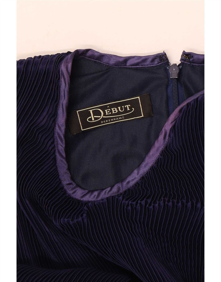 Debut Abito a trapezio da donna a maniche lunghe UK 12 Blu navy medio