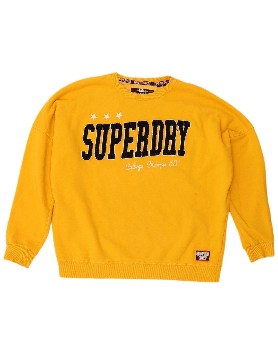 Felpa con grafica oversize da donna SUPERDRY UK 12 Giallo medio