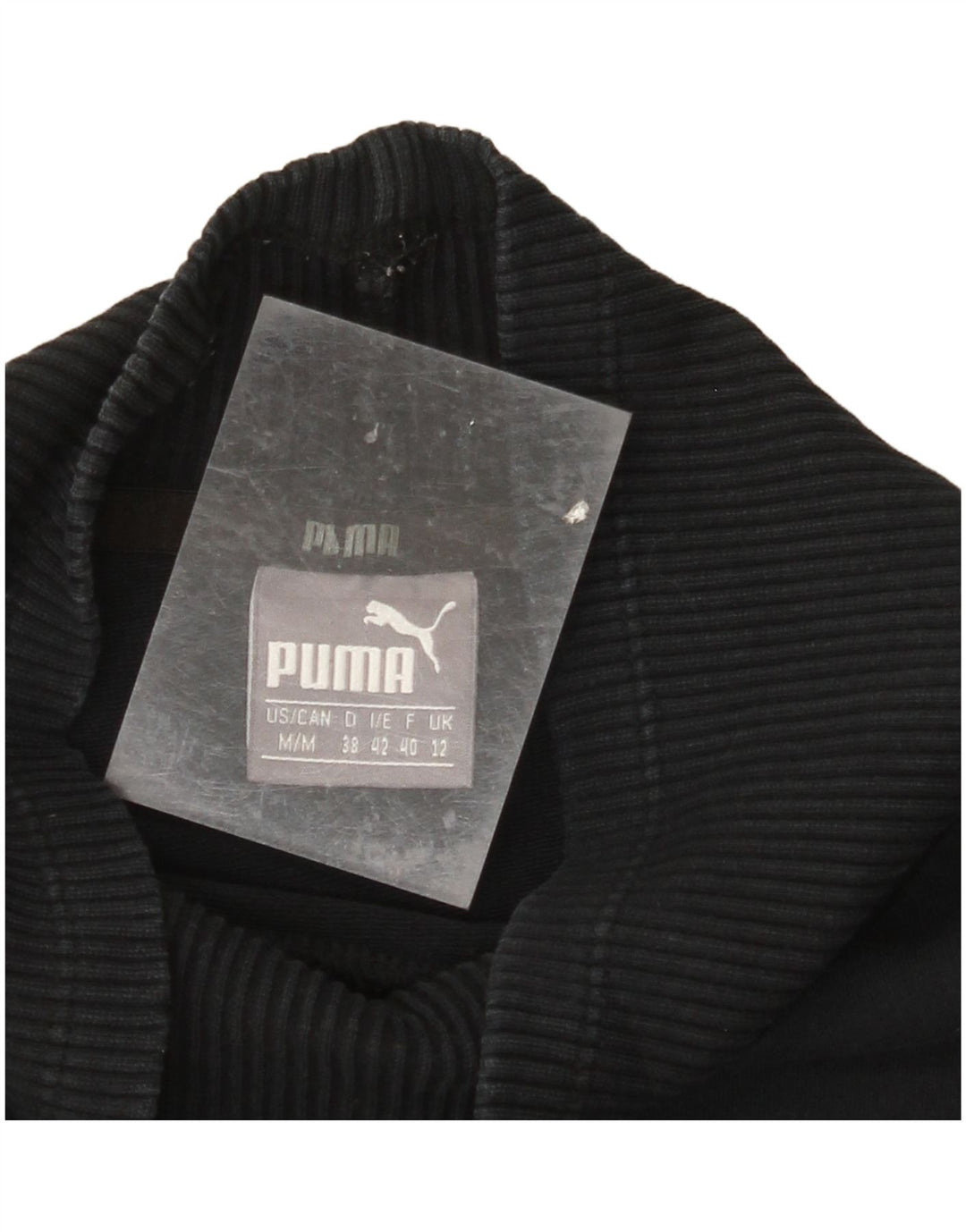 PUMA Womens Turtle Neck Sweatshirt Jumper UK 12 Medium Black