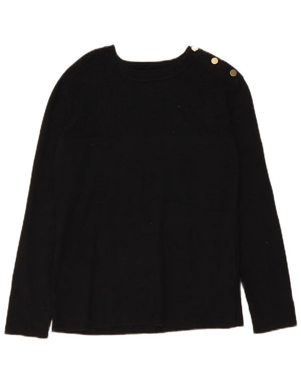 Maglione maglione con scollo a barca da donna Marks & Spencer UK 6 XS viscosa nera