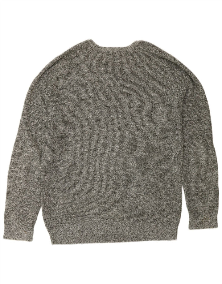 Maglione girocollo da uomo Zara in cotone mélange grigio medio