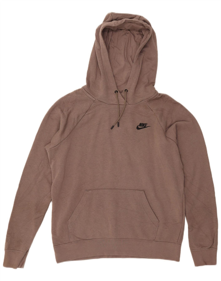 Felpa con cappuccio da donna Nike UK 14 cotone marrone medio