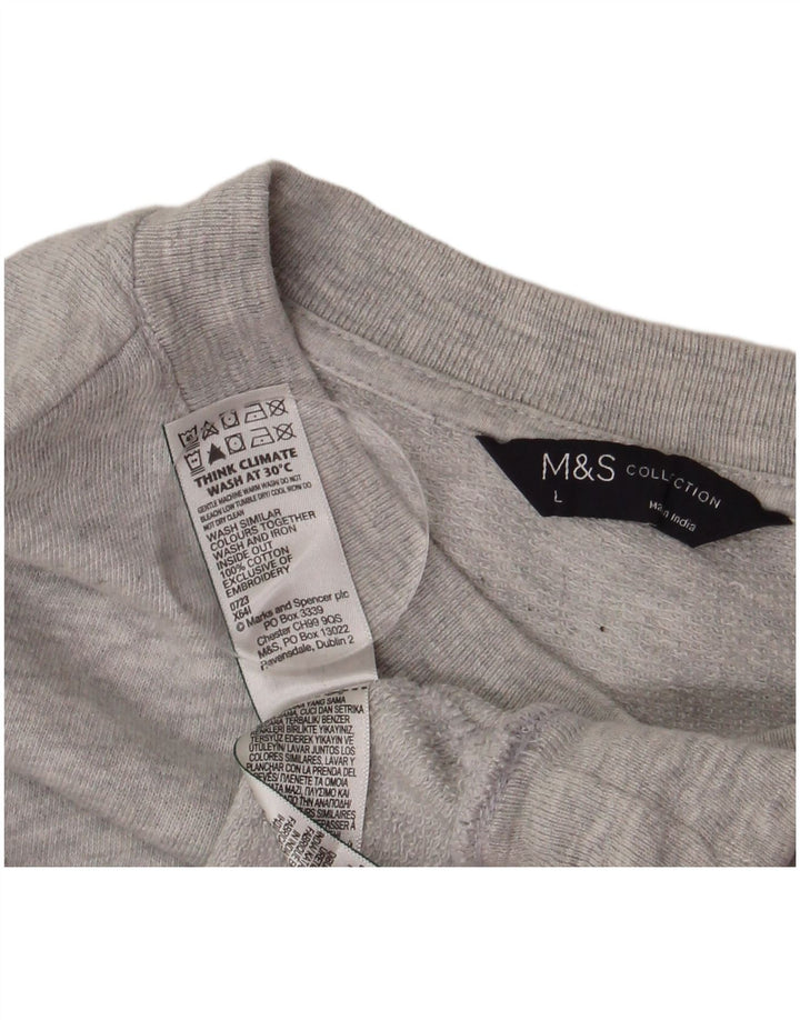 Felpa oversize grafica da donna Marks & Spencer UK 16 grande grigio