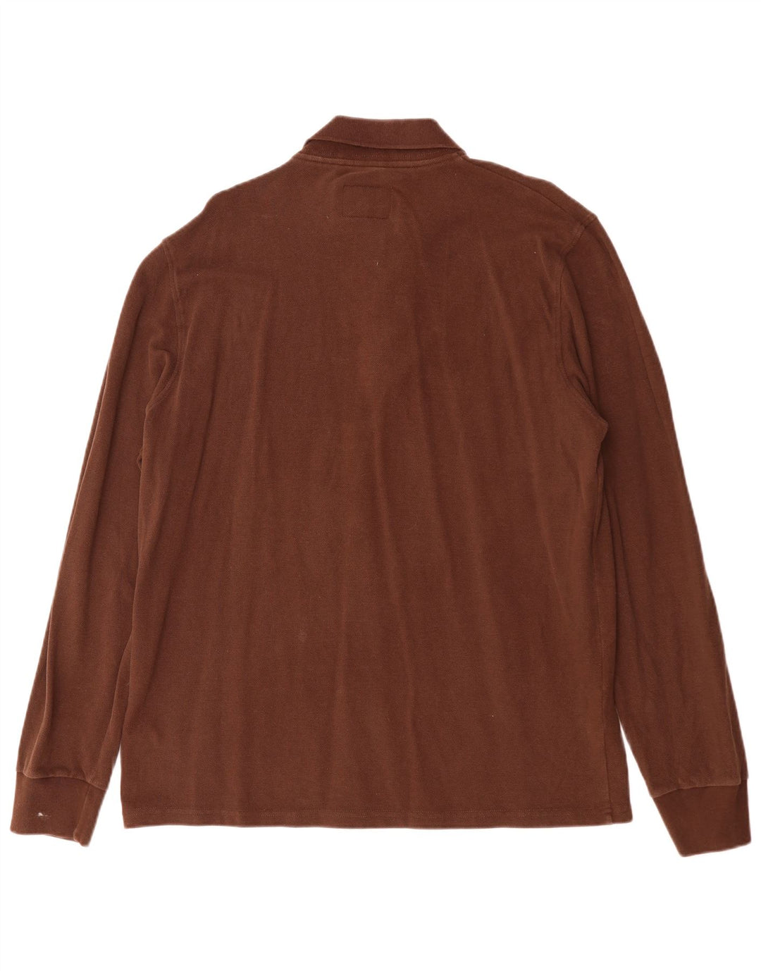 Polo da uomo a maniche lunghe Woolrich 2XL in cotone marrone