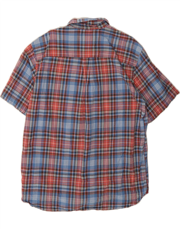 IZOD Mens Short Sleeve Shirt Large Red Check Cotton Vintage Izod and Second-Hand Izod from Messina Hembry 