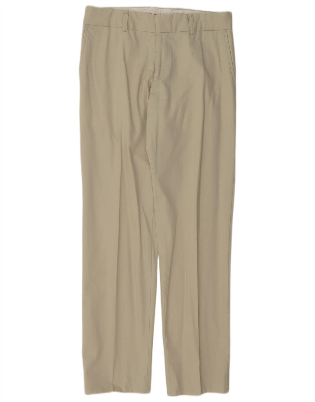 Pantaloni chino dritti da uomo Hugo Boss IT 48 medio W32 L34 cotone beige