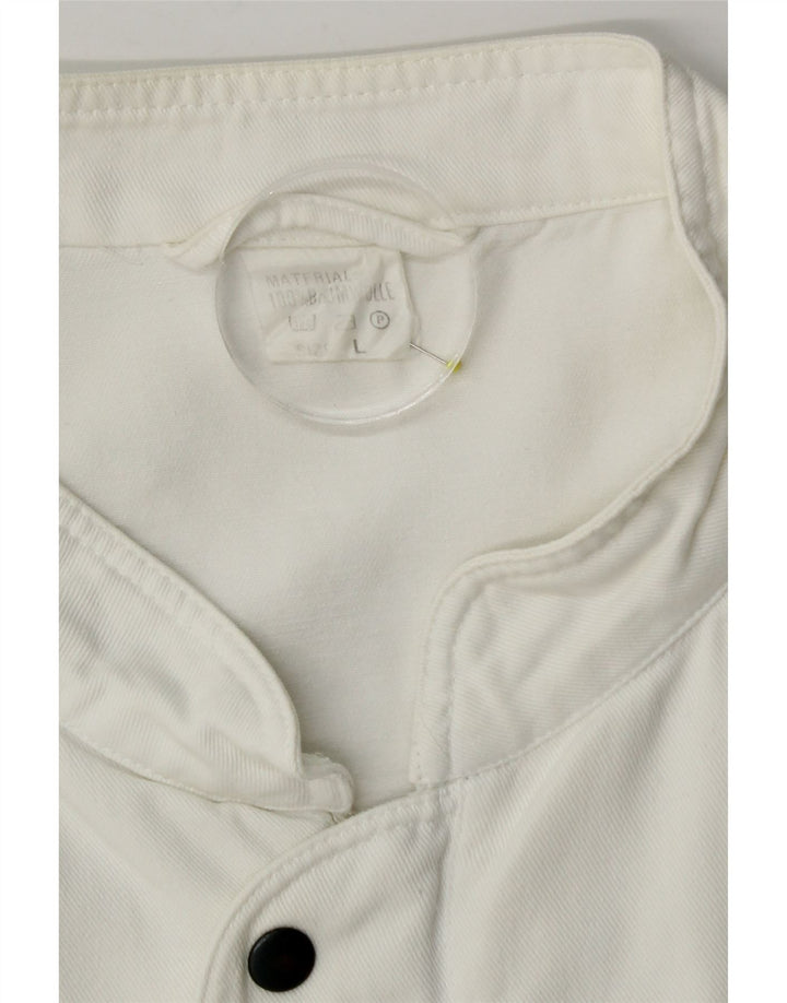 Giacca utility da uomo vintage UK 40 grande cotone bianco