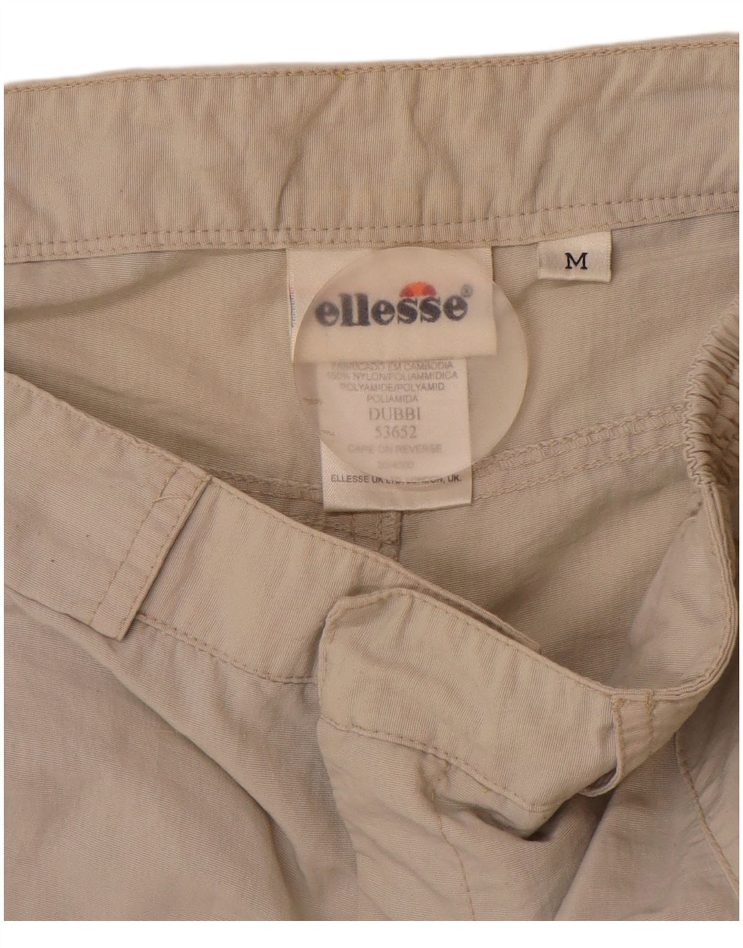 Pantaloni cargo dritti da uomo Ellesse medi W30 L30 Beige Poliammide
