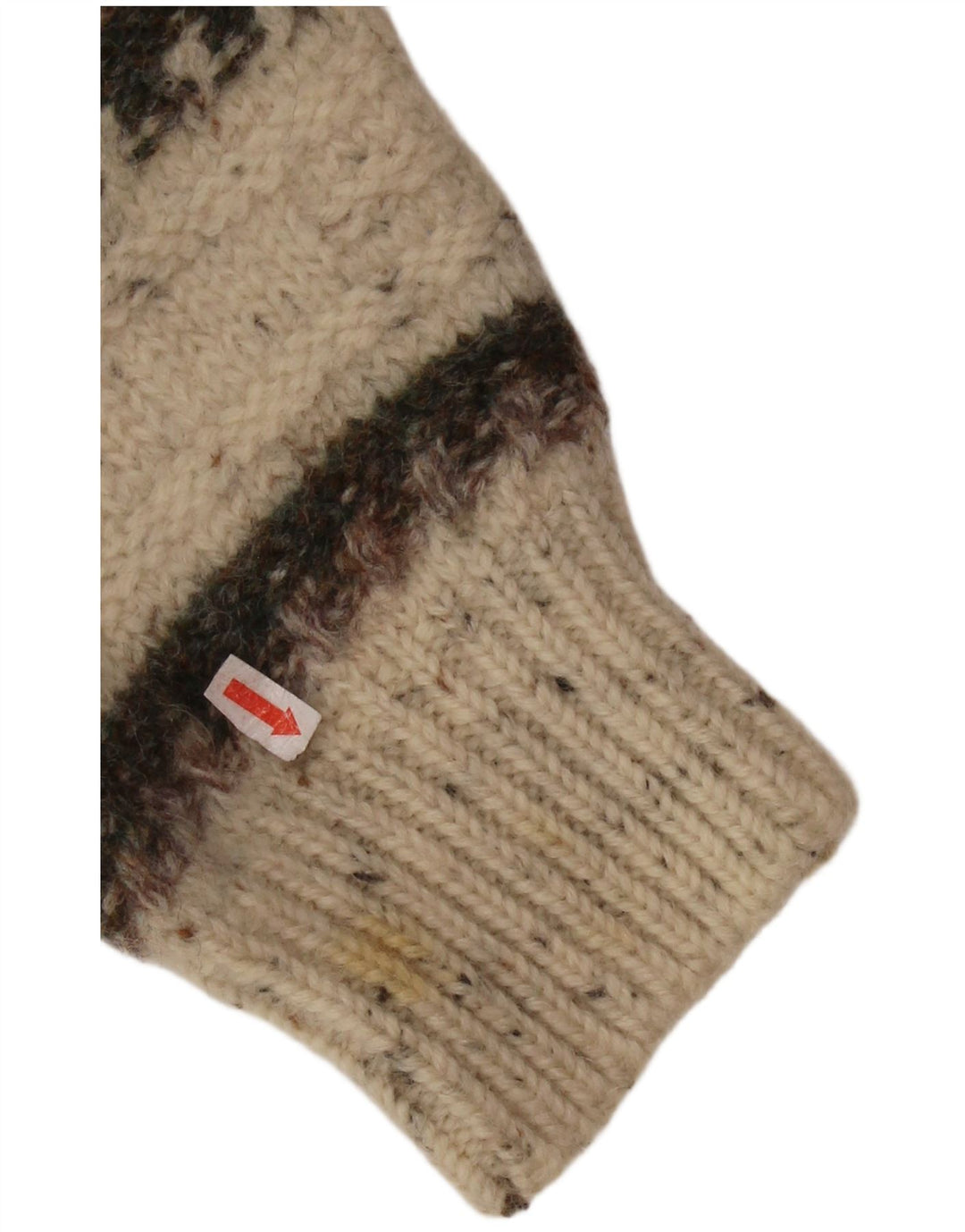 SERGIO TACCHINI Maglione maglione girocollo da donna UK 16 Grandi righe beige