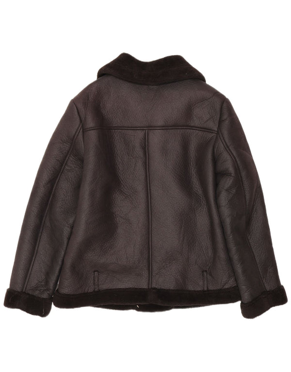 Giacca da motociclista in ecopelle Sherpa da donna C&A EU 44 XL Poliestere nero