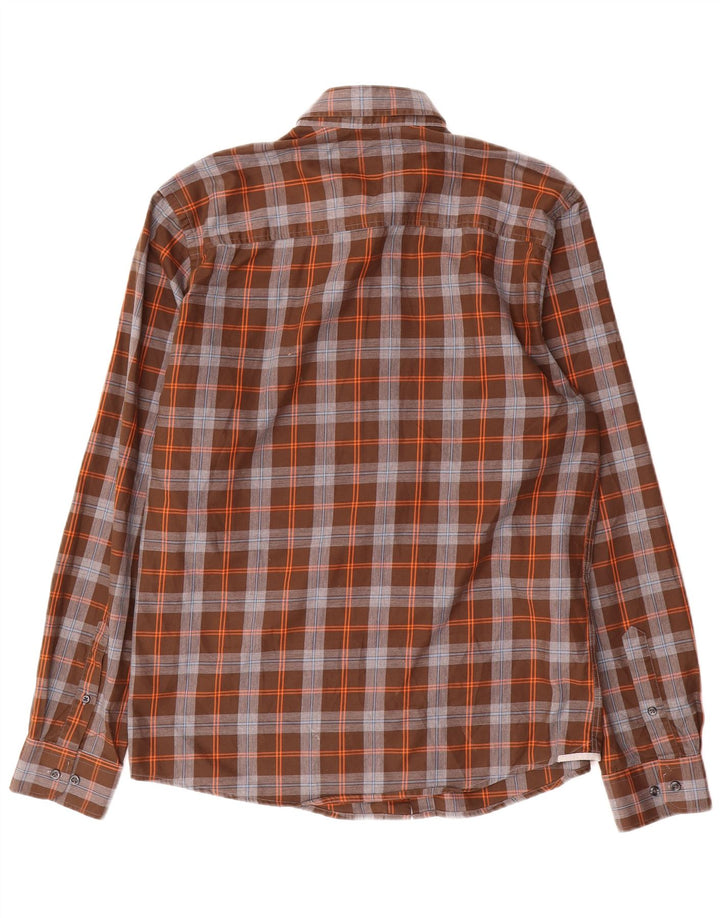 Camicia sartoriale da uomo Jack & Jones, cotone a quadri marroni grandi