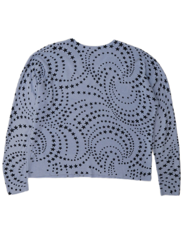 Maglione maglione con scollo a V da donna Marks & Spencer UK 16 grande blu